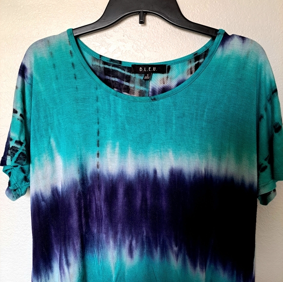 WOMEN'S SHORT SLEEVE TOP SIZE SMALL STRETCH B.L.E.U. - Picture 2 of 6